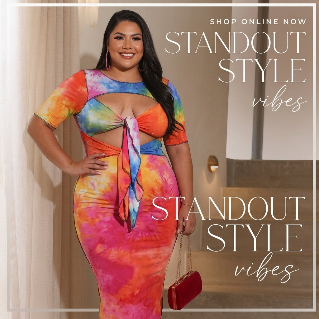 Plus Size Women's Kansuha Fashion Dress by Trendy Attic Store01