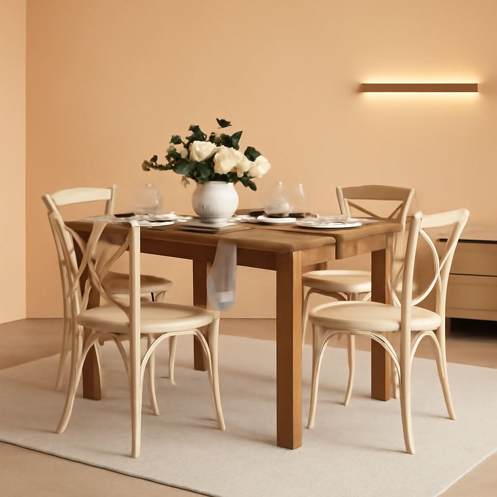Solid Pine Farmhouse Dining Table In Antique Finish by ShipItFurniture