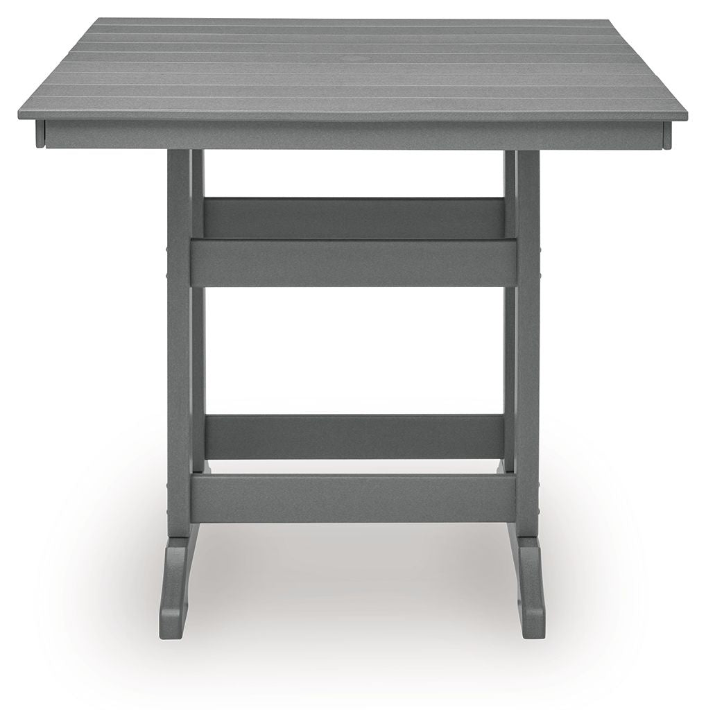 Sanctuary Beach - Square Counter Table With Umbrella Option - Dark Gray by Unique Piece Furniture