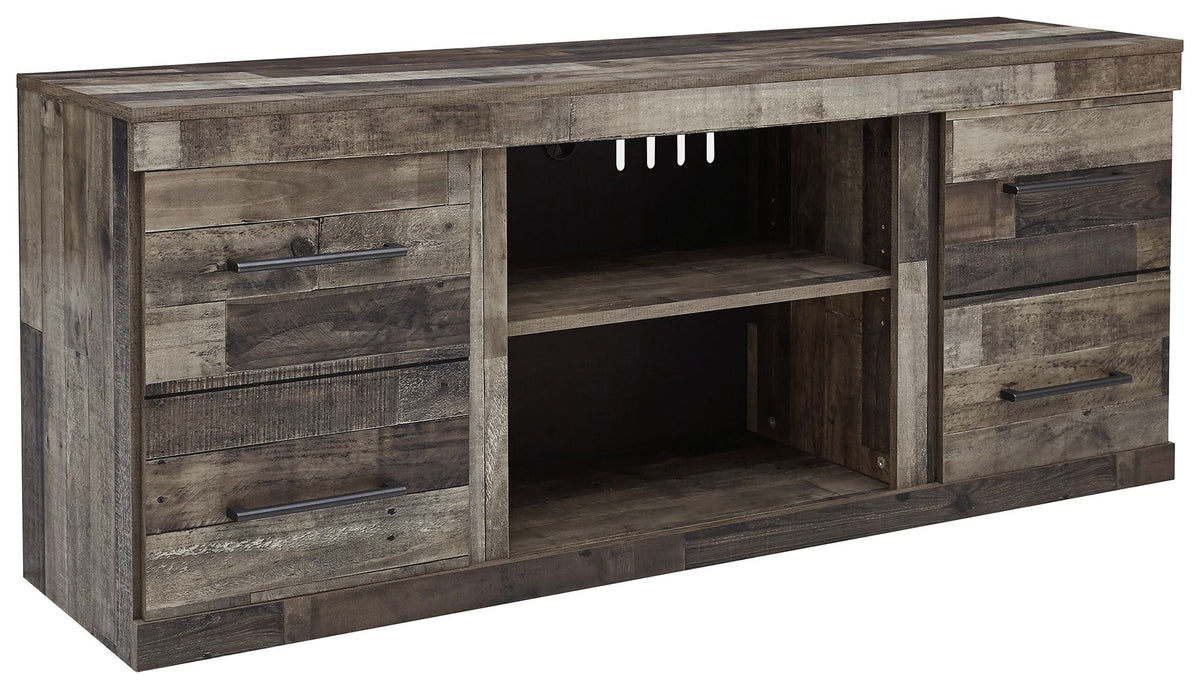 Derekson - LG TV Stand w/Fireplace Option - Multi Gray by Unique Piece Furniture