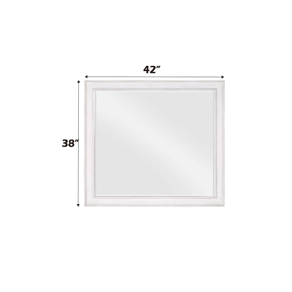 Katia - Weathered Mirror - White by Unique Piece Furniture