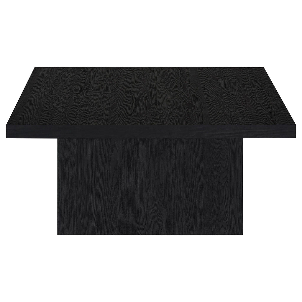 Devar Square Engineered Wood Cocktail Coffee Table Black by Unique Piece Furniture