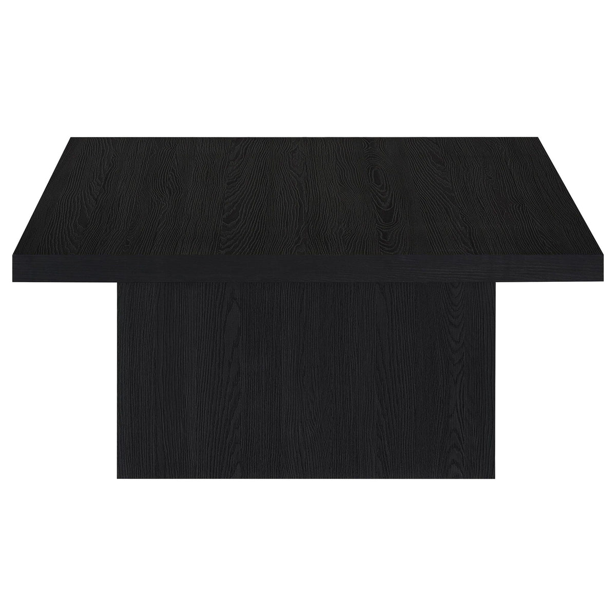 Devar Square Engineered Wood Cocktail Coffee Table Black by Unique Piece Furniture