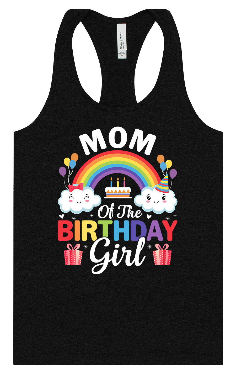 Mom of the Birthday Girl Women's Racerback Tank by As You Wish Apparel
