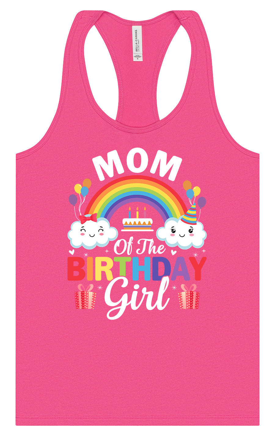 Mom of the Birthday Girl Women's Racerback Tank by As You Wish Apparel