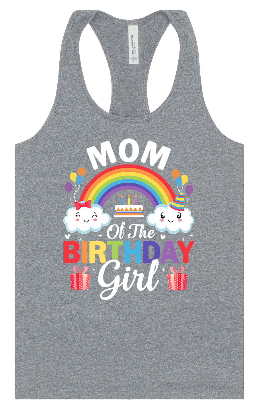 Mom of the Birthday Girl Women's Racerback Tank by As You Wish Apparel
