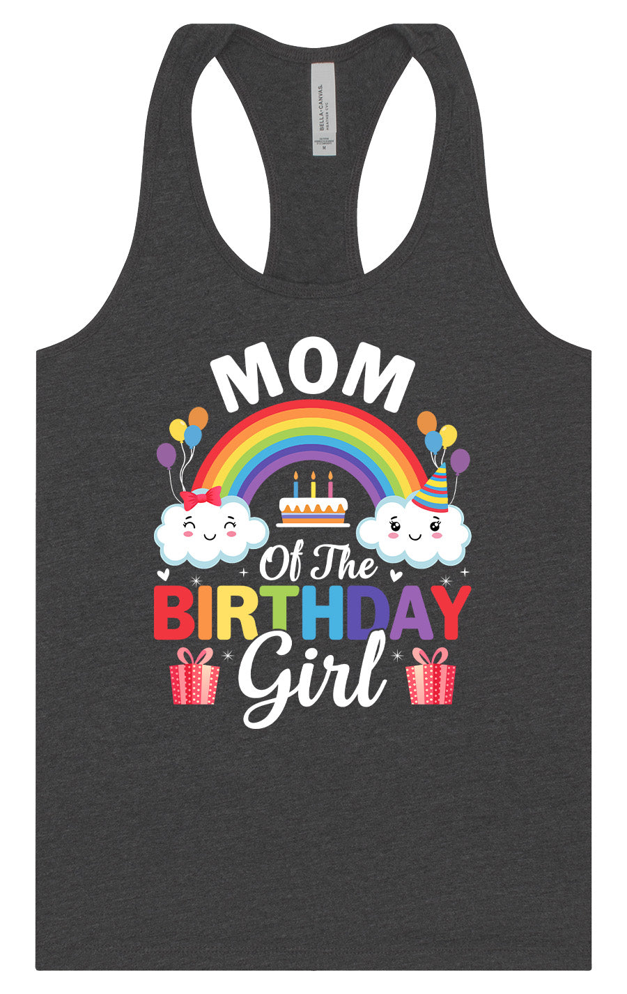 Mom of the Birthday Girl Women's Racerback Tank by As You Wish Apparel