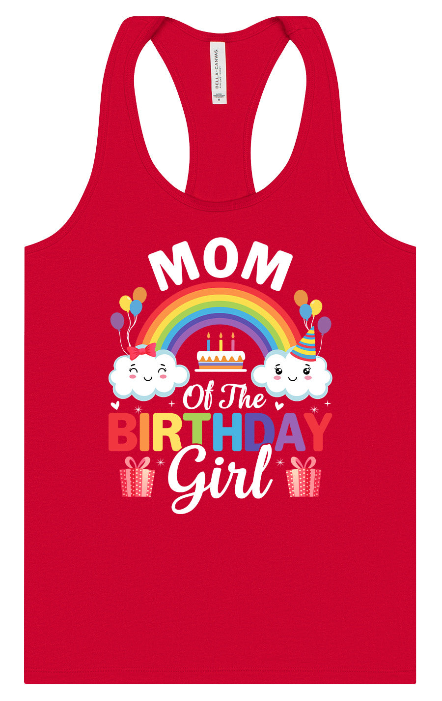 Mom of the Birthday Girl Women's Racerback Tank by As You Wish Apparel