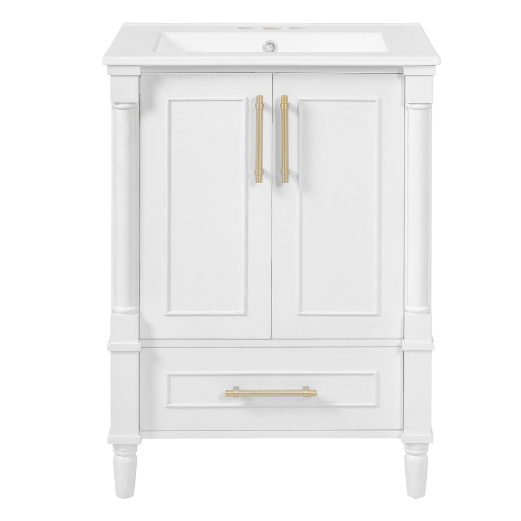 Bathroom Vanity With Ornate French Cylinder Legs, Soft Close Drawer by Unique Piece Furniture