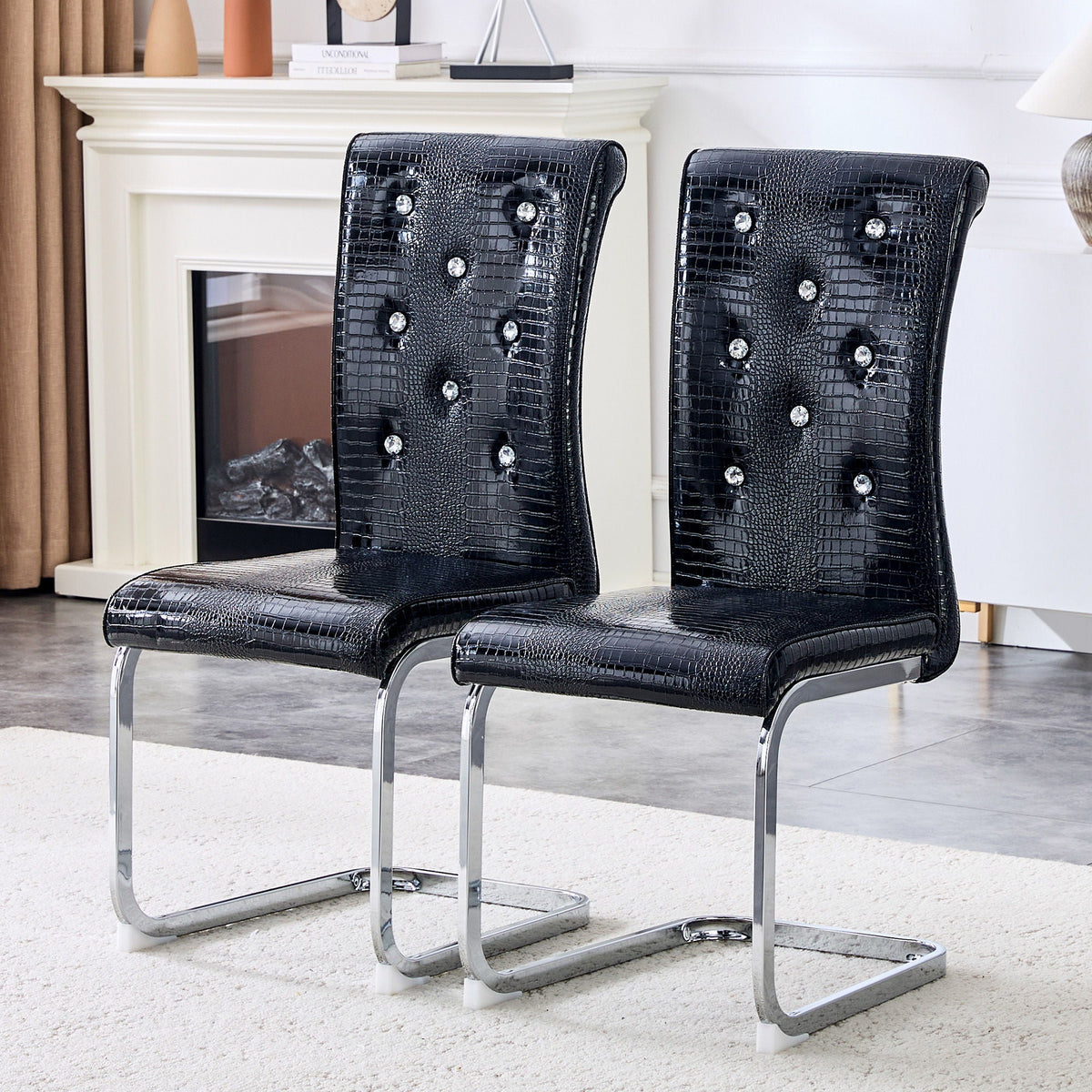 Elegant Design Upholstered Dining Chairs by Unique Piece Furniture
