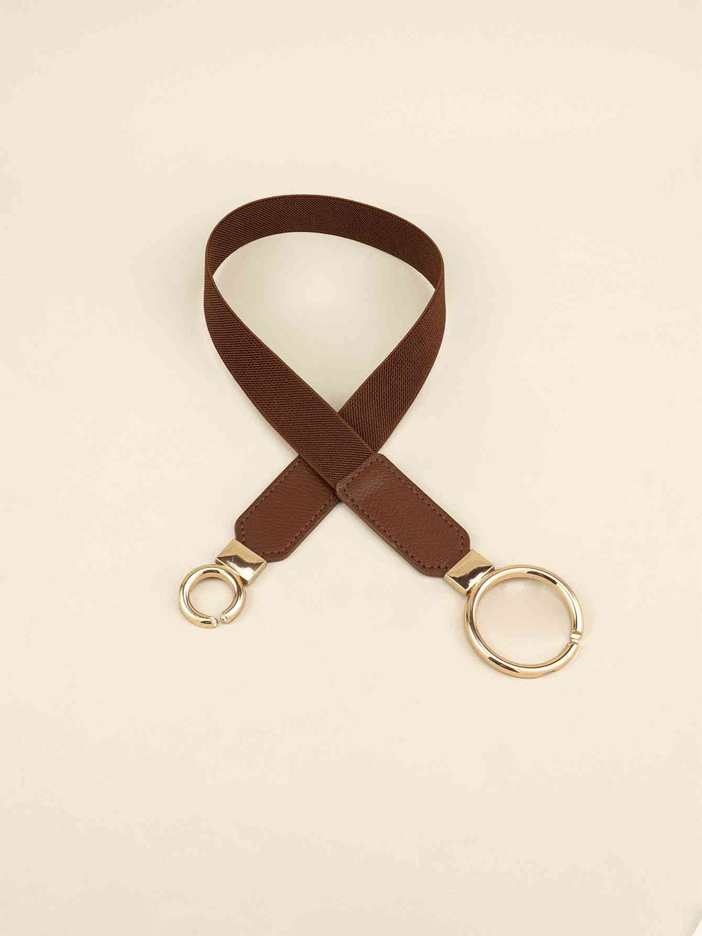 ElegantStyle Double Ring Buckle Elastic PU Belt – Adjustable Comfort Fit See size chart under “more details” by The Fashion Celestial