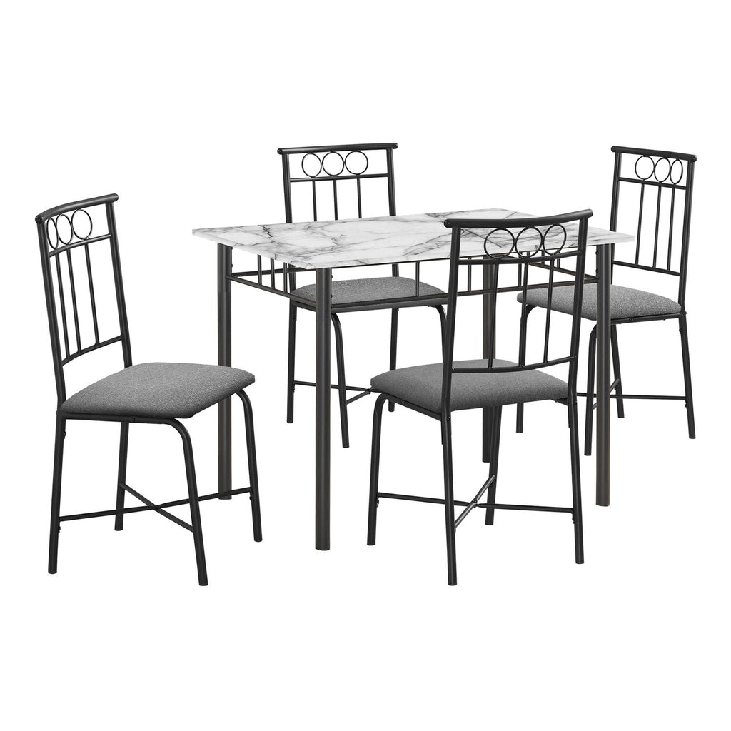 5 Pieces Dining Table Set, Small, Rectangular by Unique Piece Furniture