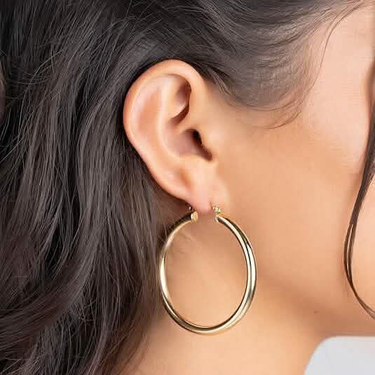 S925 50mm Solid Hoop Earrings for Women by DailySale