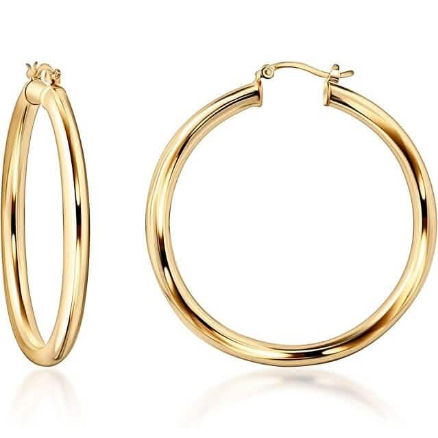 S925 50mm Solid Hoop Earrings for Women by DailySale