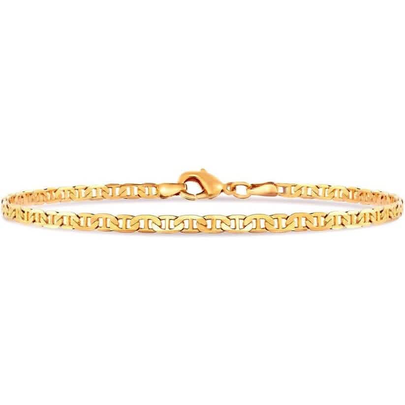 18K Gold Flat Marina Link Anklet for Women by DailySale