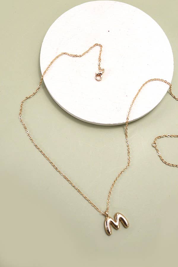 BALLOON BUBBLE PERSONALIZED INITIAL NECKLACE | 80N108 by Southern Satin