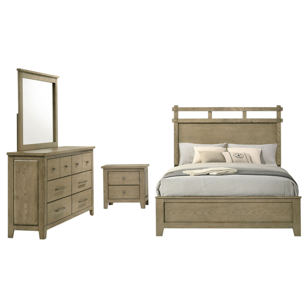 Hazlewood 4-piece Queen Bedroom Set Vineyard Oak by Unique Piece Furniture