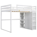 Loft Bed With Built In Wardrobe, Storage Shelves, And LED Light by Unique Piece Furniture