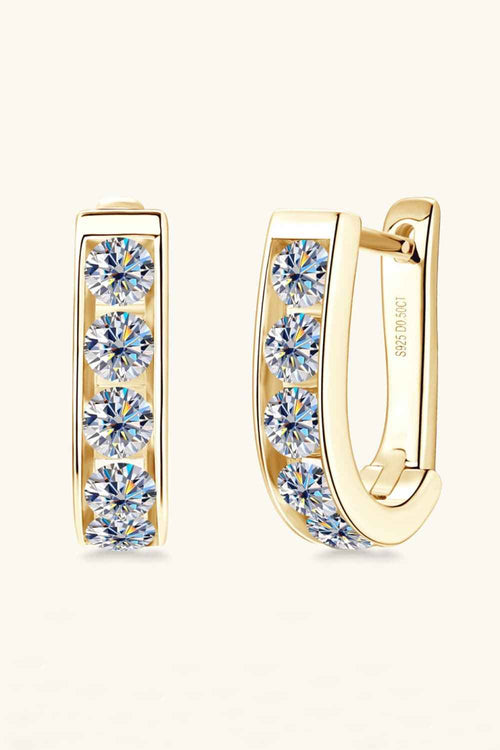 1 Carat Moissanite 925 Sterling Silver Earrings by Wild and Free Boutique