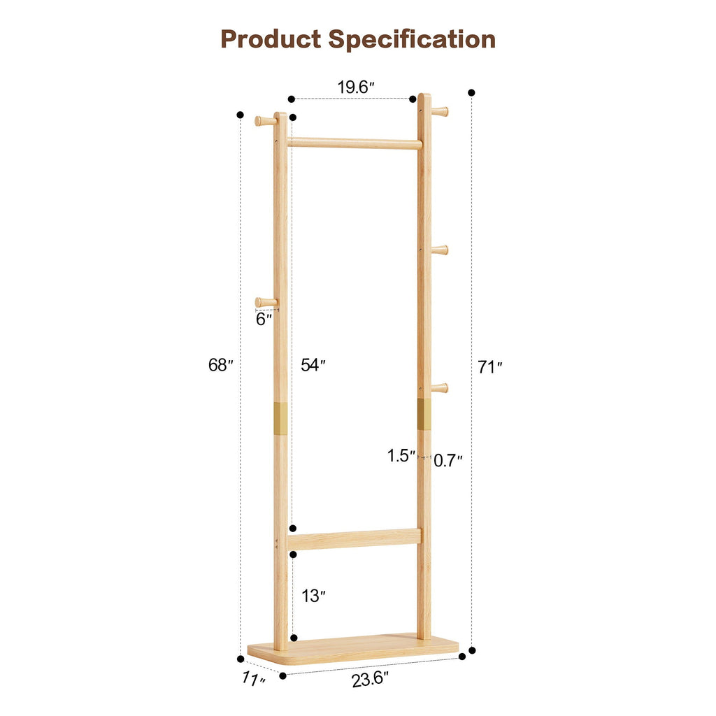 Solid Wood Simple Hat Rack by Unique Piece Furniture