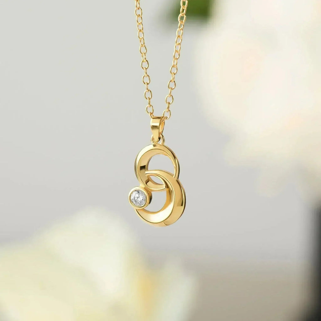 Moon & Star Linked Necklace, White Stone Moon Necklace, Gold Necklace by Femstylo
