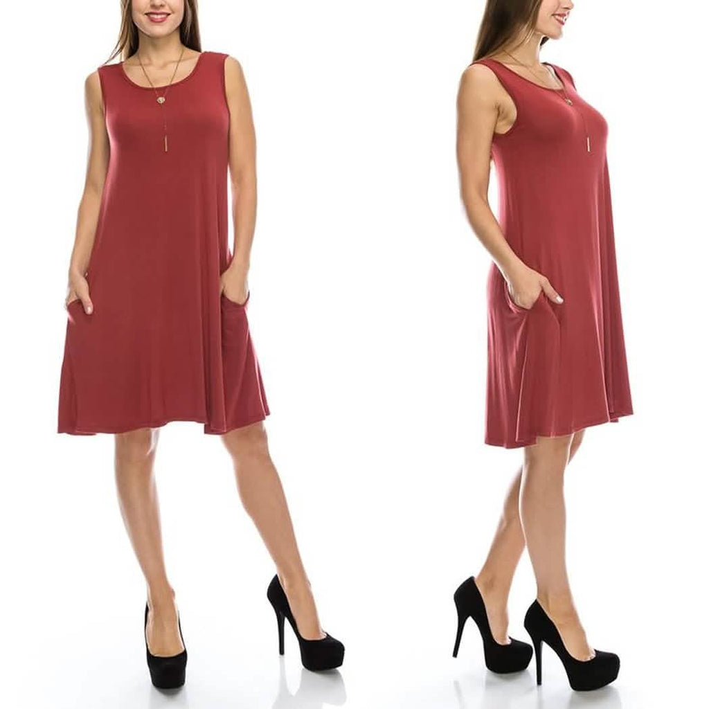 Sleeveless Tunic Dress with Pockets - Assorted Sizes by DailySale