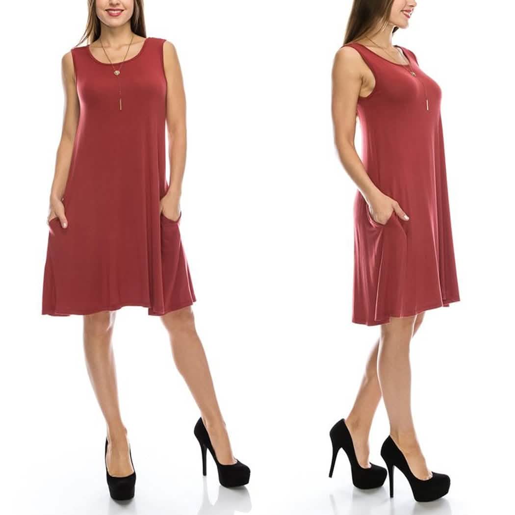 Sleeveless Tunic Dress with Pockets - Assorted Sizes by DailySale