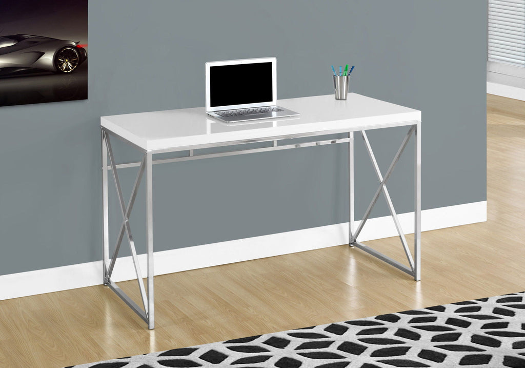 Computer Desk For Home Office, Laptop, Glossy Contemporary & Modern by Unique Piece Furniture
