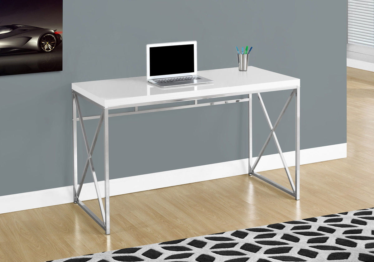 Computer Desk For Home Office, Laptop, Glossy Contemporary & Modern by Unique Piece Furniture