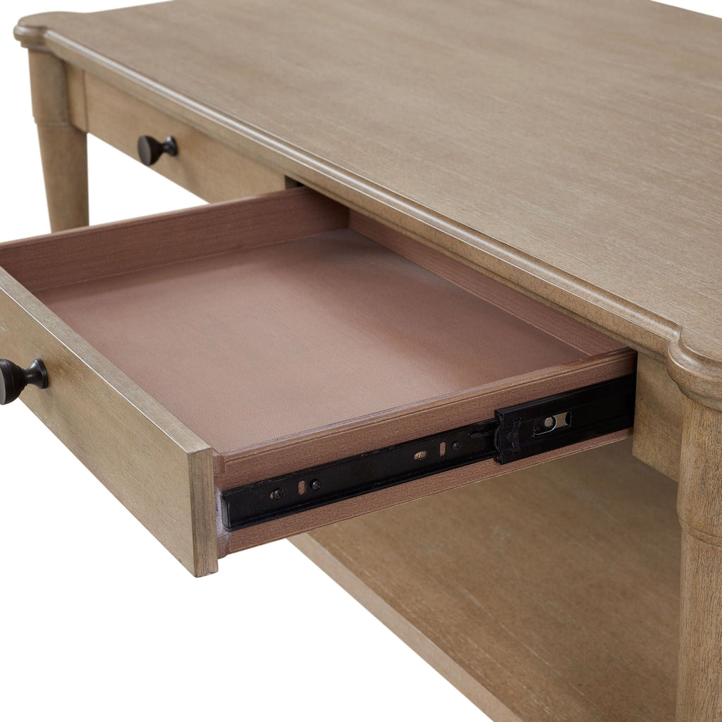 Cocktail Table With Two Storage Drawers And Casters by Unique Piece Furniture