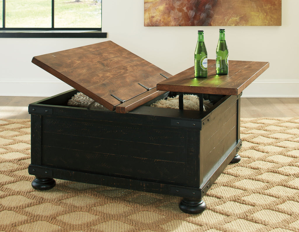 Valebeck - Lift Top Cocktail Table - Black / Brown by Unique Piece Furniture