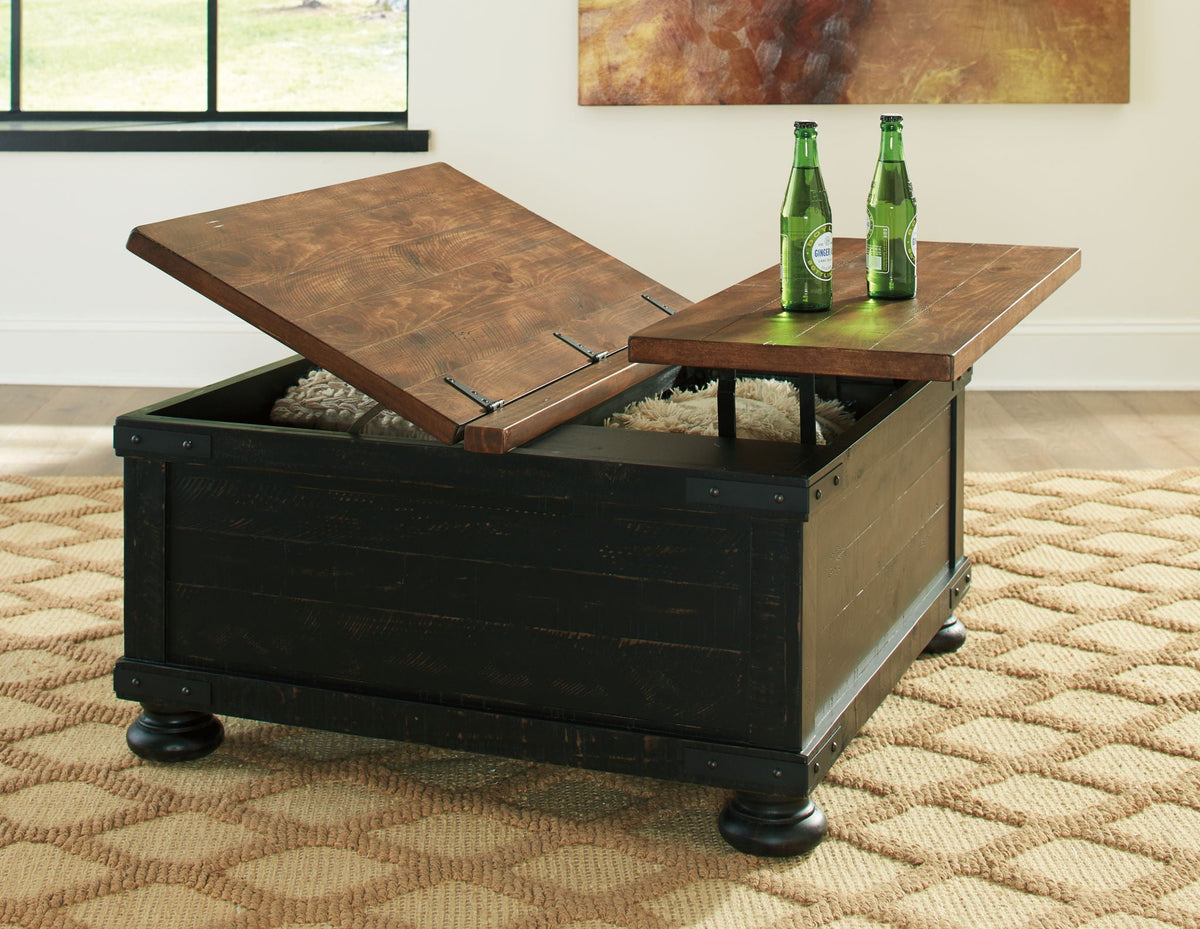 Valebeck - Lift Top Cocktail Table - Black / Brown by Unique Piece Furniture