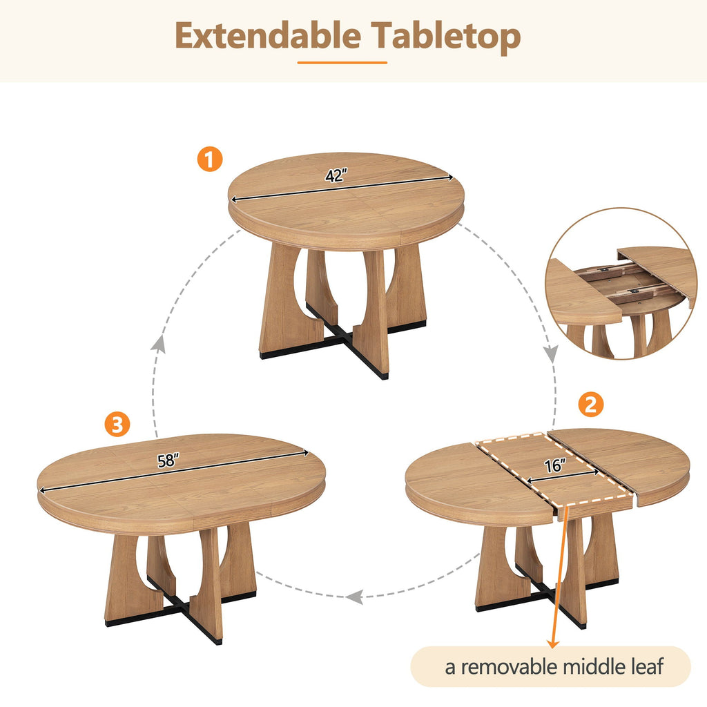 Round Dining Table Set For 4 With Chairs by Unique Piece Furniture