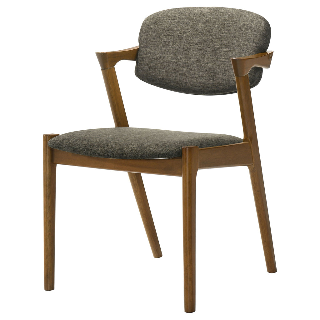 Malone Padded Wood Dining Arm Chair Dark Walnut (Set of 2) by Unique Piece Furniture