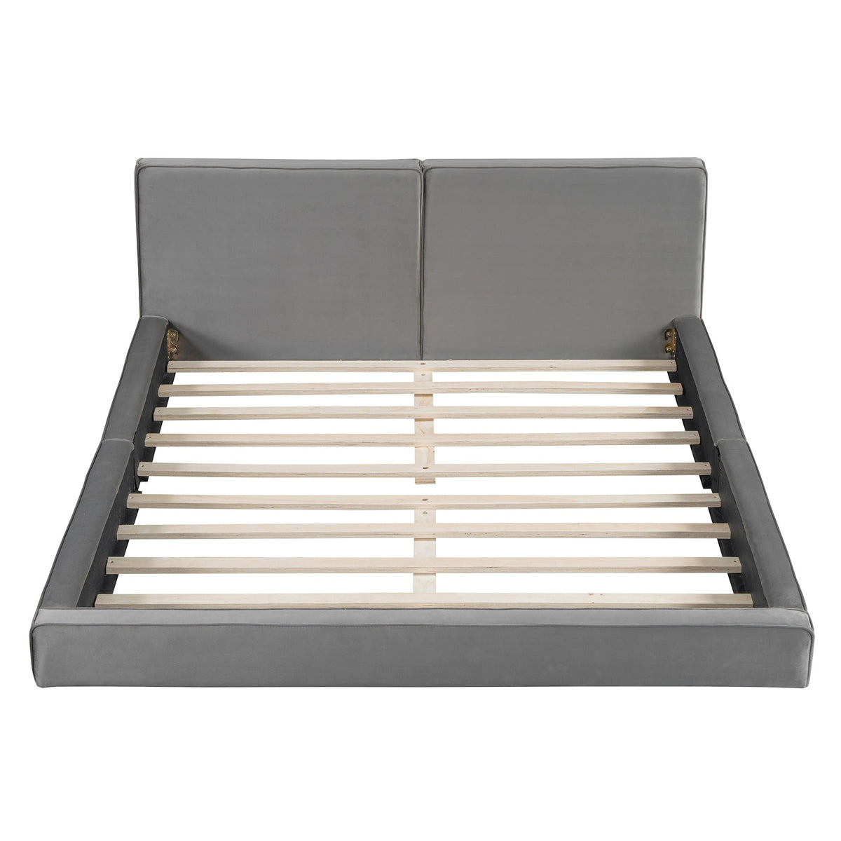 Upholstered Platform Bed, Grounded Bed With Solid Frame by Unique Piece Furniture