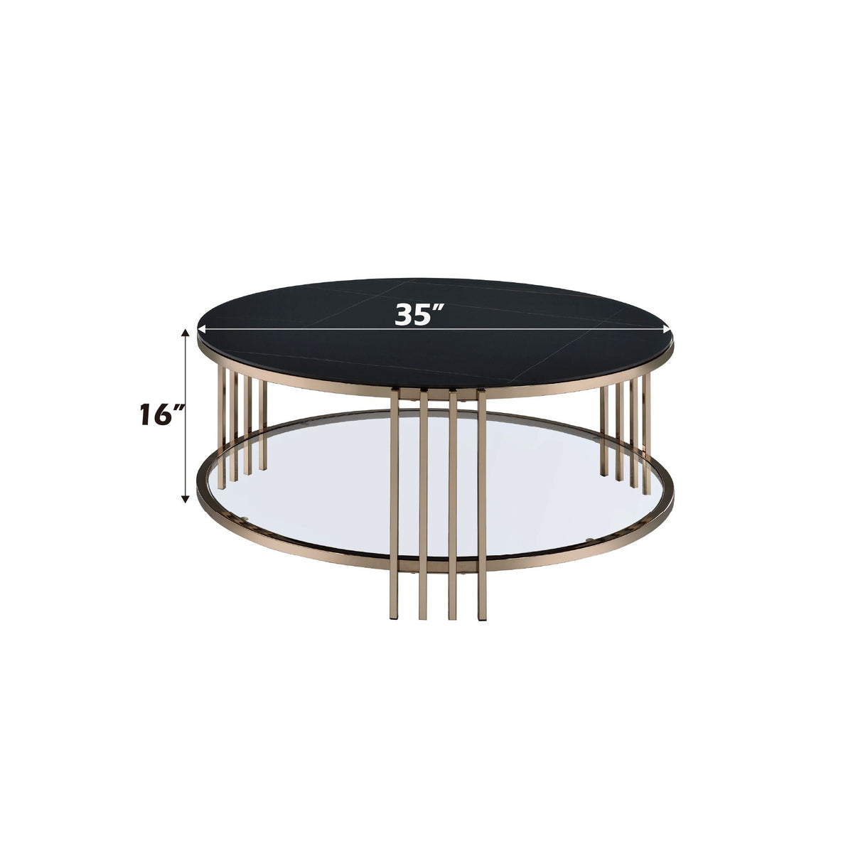 Abisha - Sintered Stone Top Round Table by Unique Piece Furniture