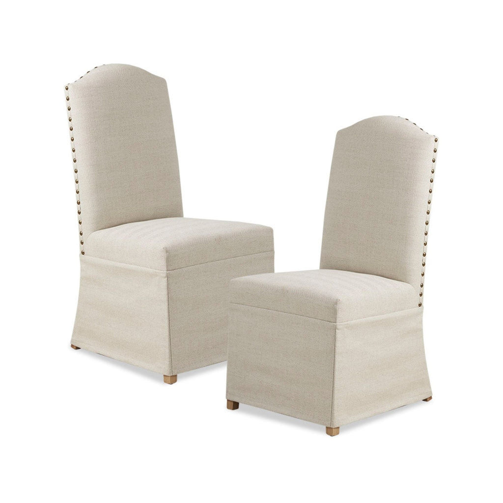 Dining Chair With Skirts (Set of 2) - Beige by Unique Piece Furniture
