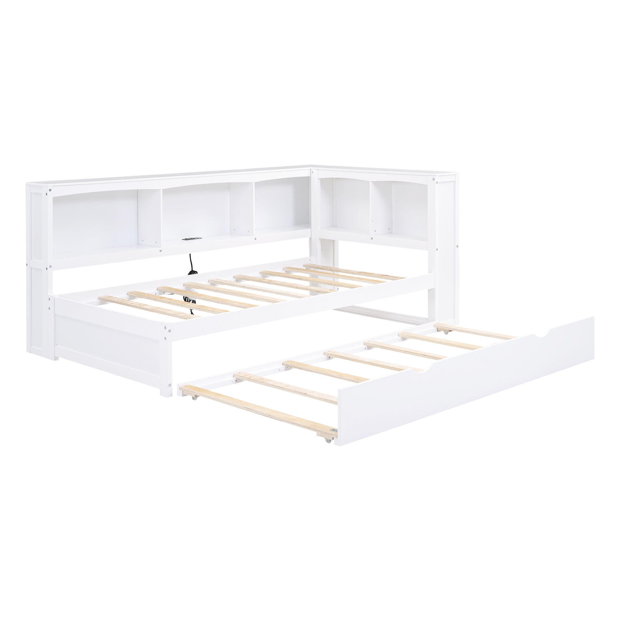Daybed With Trundle, Storage Cabinets, USB Ports by Unique Piece Furniture