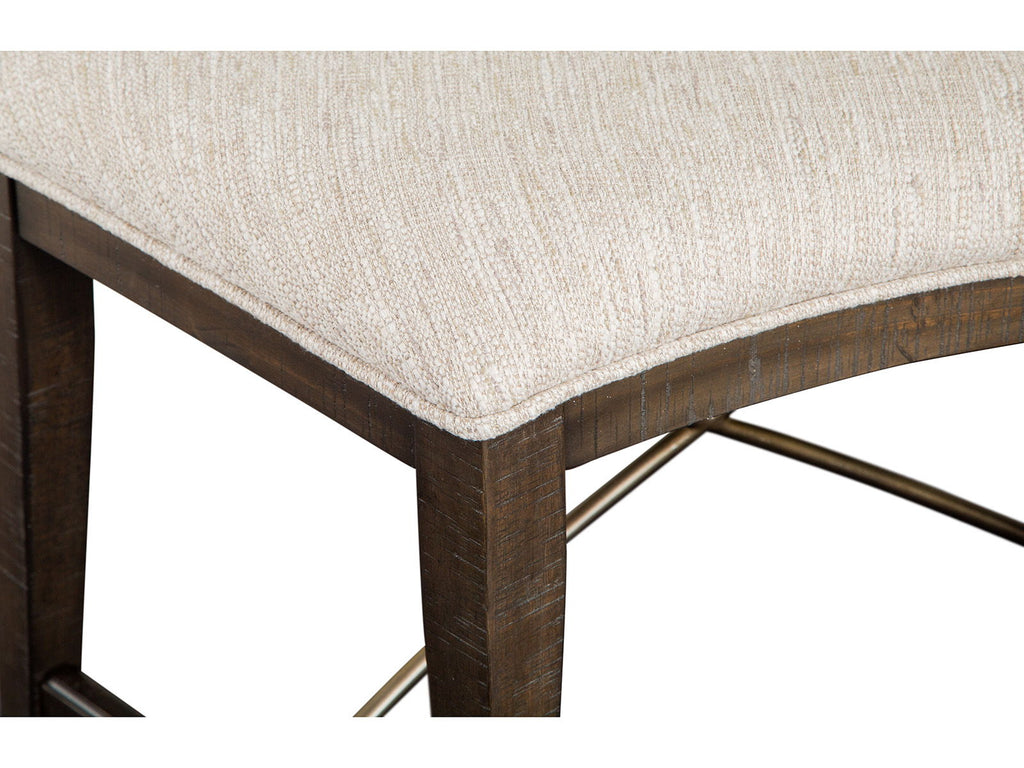 Westley Falls - Curved Bench With Upholstered Seat - Graphite by Unique Piece Furniture