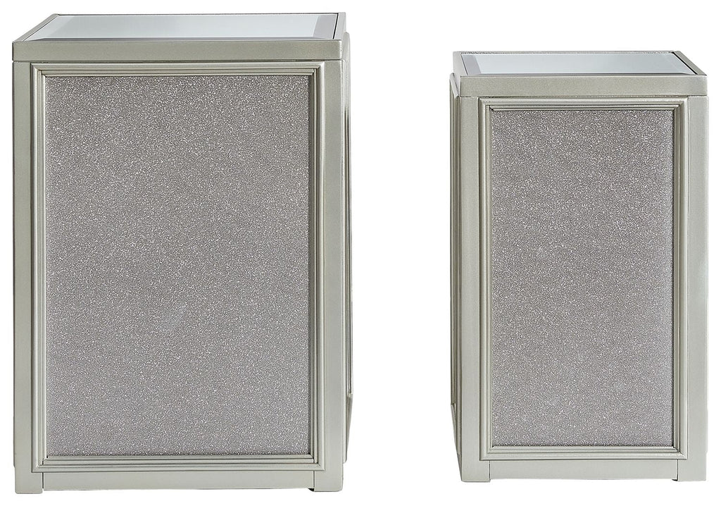 Traleena - Nesting End Tables (Set of 2) - Silver Finish by Unique Piece Furniture
