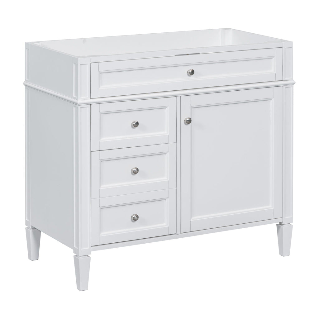 Bathroom Vanity With 2 Drawers And Tip-Out Drawer, Storage Cabinet by Unique Piece Furniture
