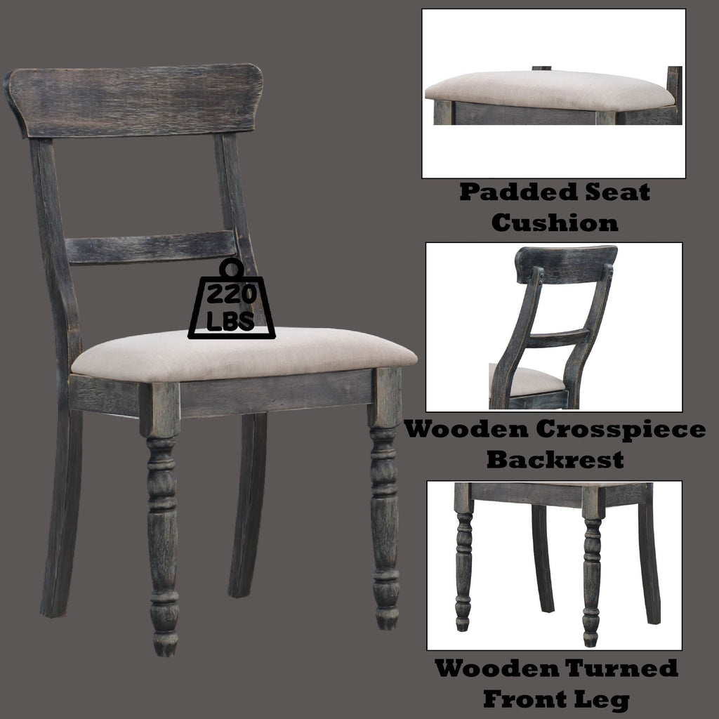 Leventis - Linen Weathered Side Chair (Set of 2) - Light Brown by Unique Piece Furniture