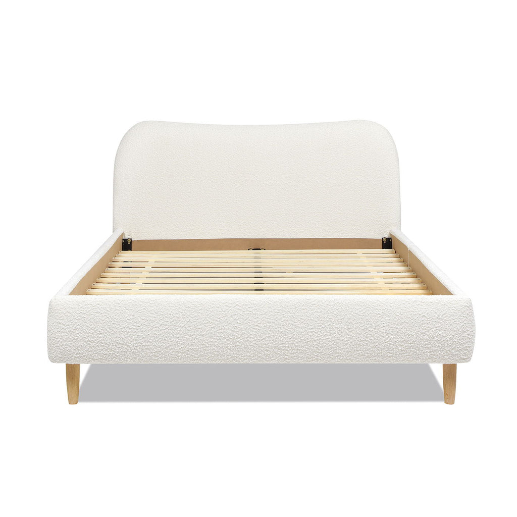 Roman - Curved Headboard Upholstered Platform Bed by Unique Piece Furniture