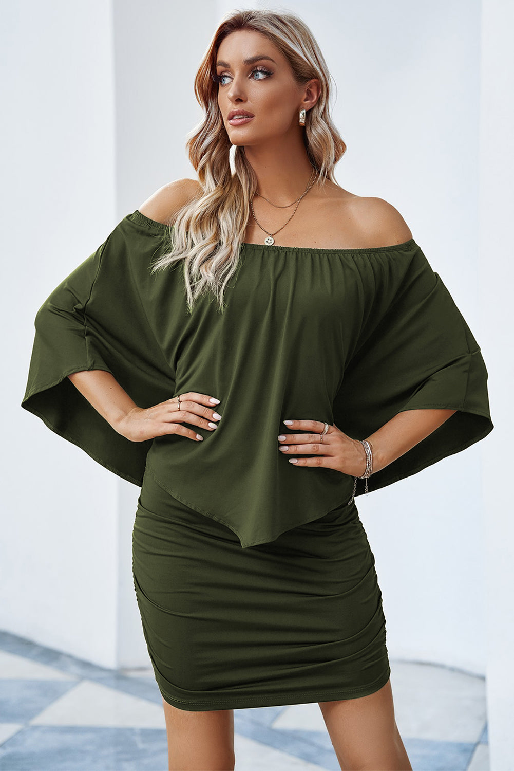 Plus size Dressing Layered Fiery Red Mini Poncho Dress by Wild and Free Boutique