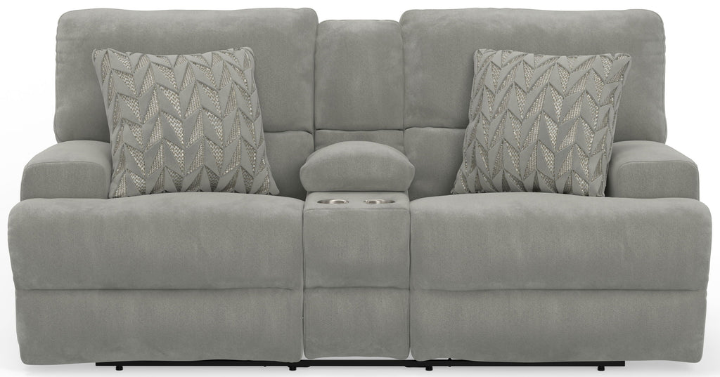 Renaldo - Power Console Loveseat With Zero Gravity Recline - Stone by Unique Piece Furniture