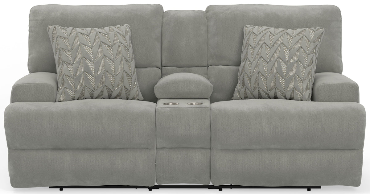 Renaldo - Power Console Loveseat With Zero Gravity Recline - Stone by Unique Piece Furniture