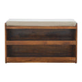 Pull Out Shoe Bench - Chestnut / Mud Linen by Unique Piece Furniture