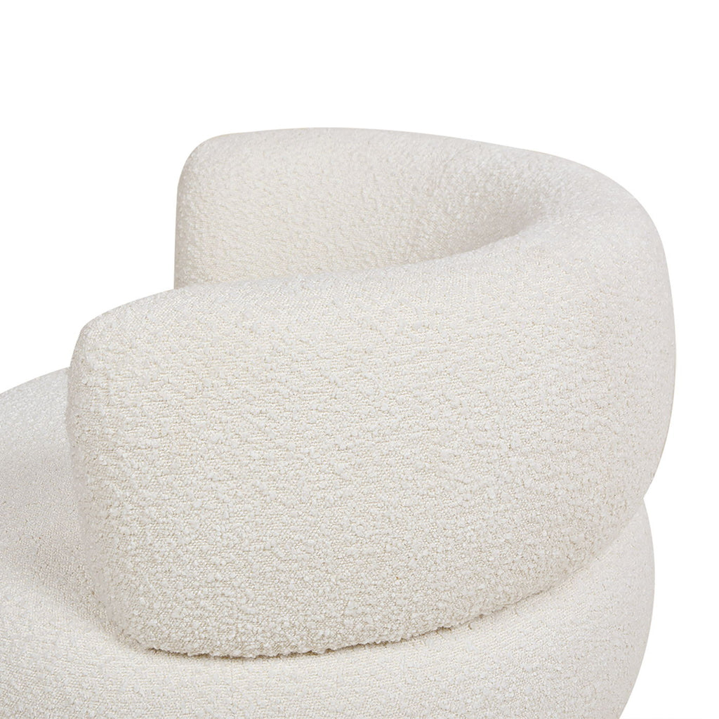 Fuji - 360 Swivel Low Barrel Back Accent Chair - Ivory White by Unique Piece Furniture