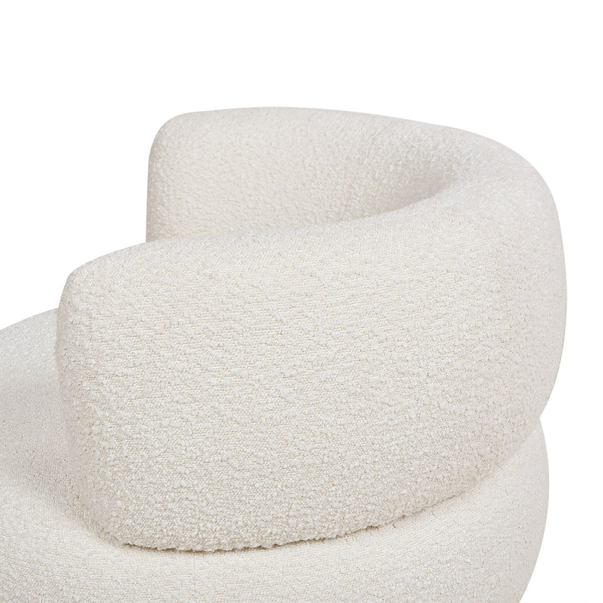Fuji - 360 Swivel Low Barrel Back Accent Chair - Ivory White by Unique Piece Furniture