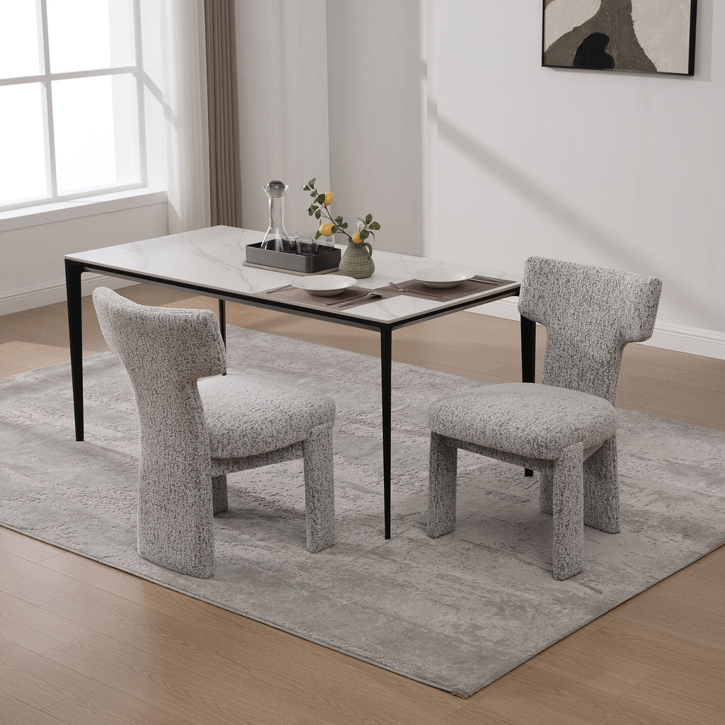 Armless Curved Back Accent Chairs by Unique Piece Furniture